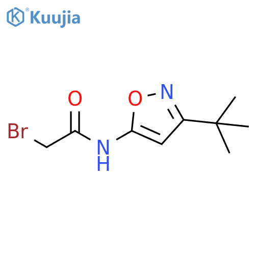 2-bromo-N-(3-tert-butyl-1,2-oxazol-5-yl)acetamide structure