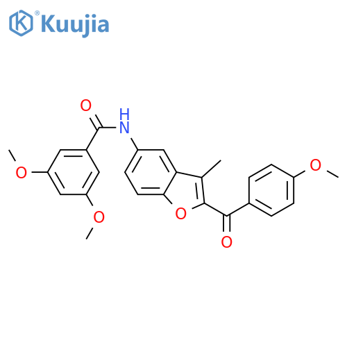 3,5-dimethoxy-N-2-(4-methoxybenzoyl)-3-methyl-1-benzofuran-5-ylbenzamide structure
