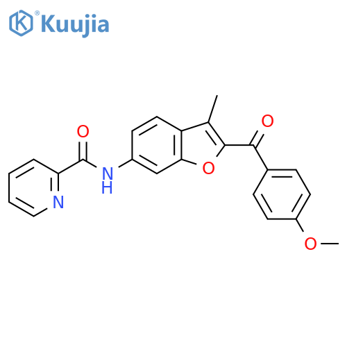 N-2-(4-methoxybenzoyl)-3-methyl-1-benzofuran-6-ylpyridine-2-carboxamide structure