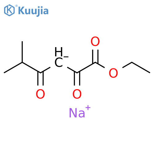 Hexanoic acid, 5-methyl-2,4-dioxo-, ethyl ester, ion(1-), sodium (9CI) structure