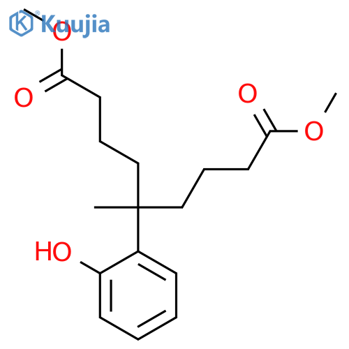 Nonanedioic acid, 5-(2-hydroxyphenyl)-5-methyl-, dimethyl ester structure