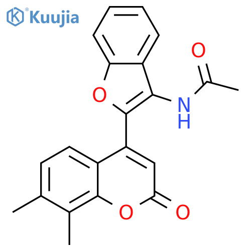 N-2-(7,8-dimethyl-2-oxo-2H-chromen-4-yl)-1-benzofuran-3-ylacetamide structure
