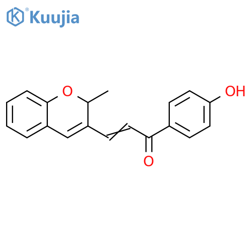 (2E)-1-(4-hydroxyphenyl)-3-(2-methyl-2H-chromen-3-yl)prop-2-en-1-one structure