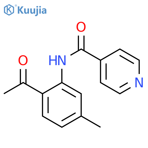 4-Pyridinecarboxamide, N-(2-acetyl-5-methylphenyl)- structure