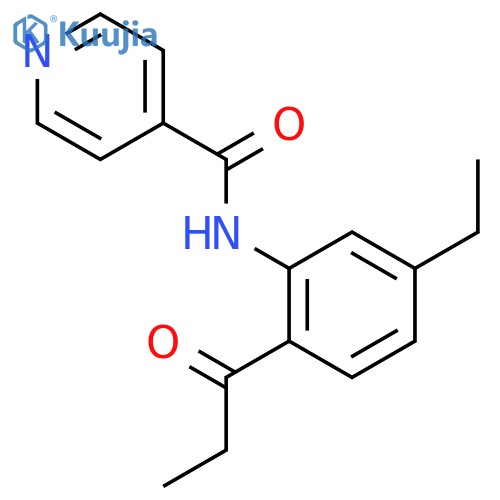 4-Pyridinecarboxamide, N-[5-ethyl-2-(1-oxopropyl)phenyl]- structure