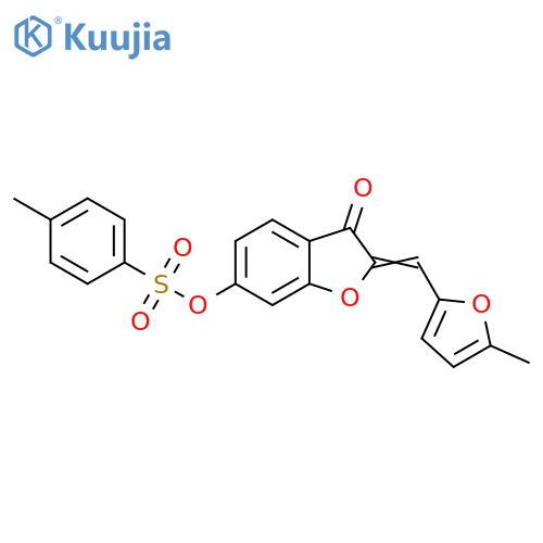 (2Z)-2-(5-methylfuran-2-yl)methylidene-3-oxo-2,3-dihydro-1-benzofuran-6-yl 4-methylbenzene-1-sulfonate structure