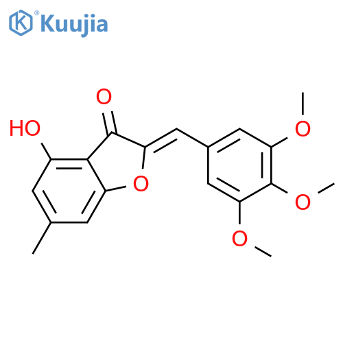 (2Z)-4-hydroxy-6-methyl-2-(3,4,5-trimethoxyphenyl)methylidene-2,3-dihydro-1-benzofuran-3-one structure