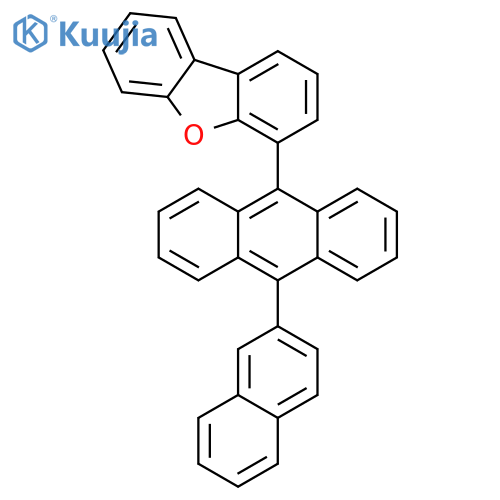 4-(10-(2-naphthyl)-9-fluorenyl)-dibenzofuran structure