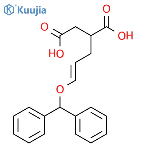 Butanedioic acid, [3-(diphenylmethoxy)-2-propenyl]- structure