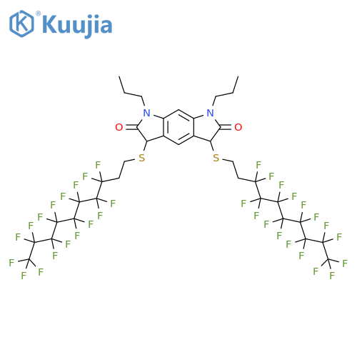 Pyrrolo[3,2-f]indole-2,6(1H,3H)-dione,3,5-bis[(3,3,4,4,5,5,6,6,7,7,8,8,9,9,10,10,10-heptadecafluorodecyl)thio]-5,7-dihydro-1,7-dipropyl- structure