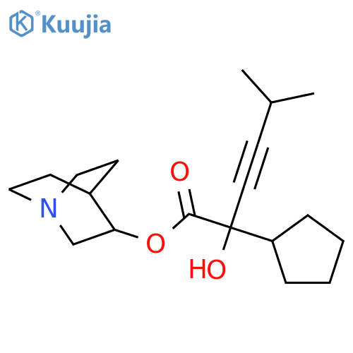 Cyclopentaneaceticacid, a-hydroxy-a-(3-methyl-1-butyn-1-yl)-,1-azabicyclo[2.2.2]oct-3-yl ester structure