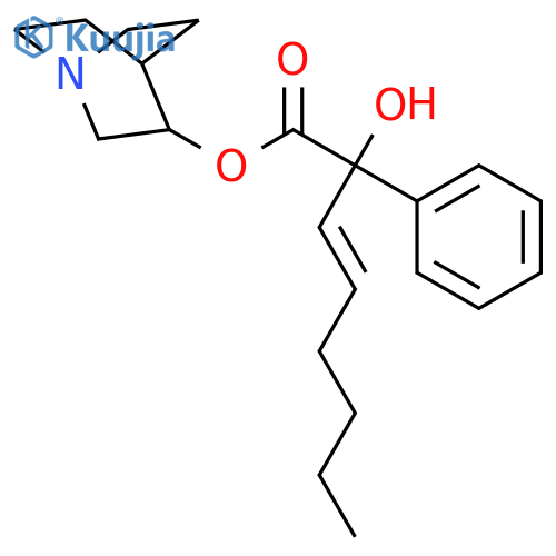1-azabicyclo[2.2.2]oct-3-yl (3E)-2-hydroxy-2-phenyloct-3-enoate structure