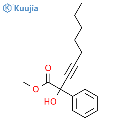 methyl 2-hydroxy-2-phenylnon-3-ynoate structure