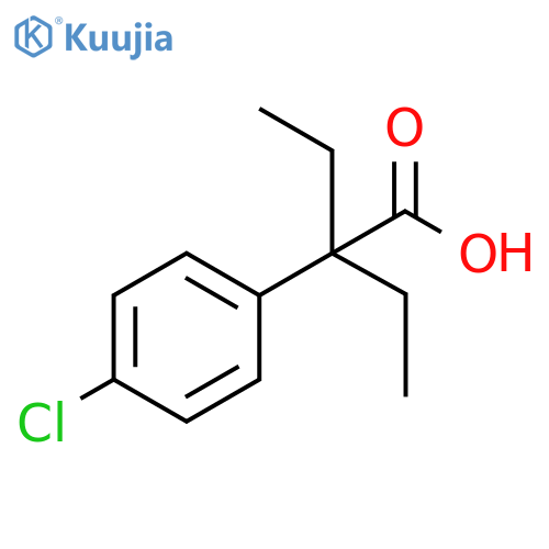 2-(4-chlorophenyl)-2-ethylbutanoic acid structure