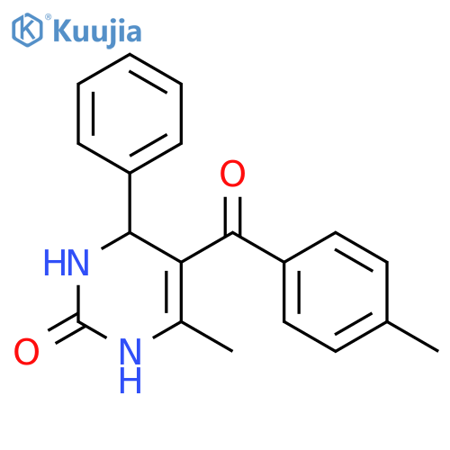 2(1H)-Pyrimidinone,3,4-dihydro-6-methyl-5-(4-methylbenzoyl)-4-phenyl- structure