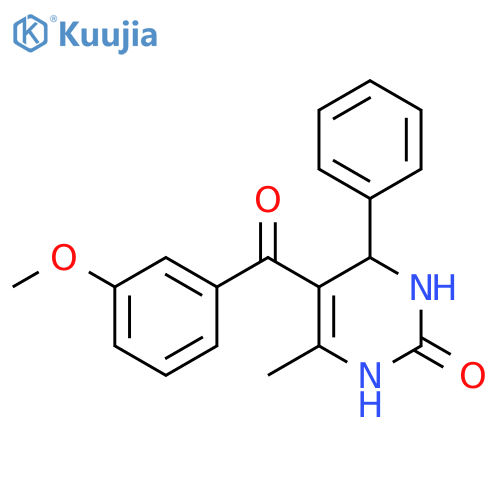 2(1H)-Pyrimidinone,3,4-dihydro-5-(3-methoxybenzoyl)-6-methyl-4-phenyl- structure