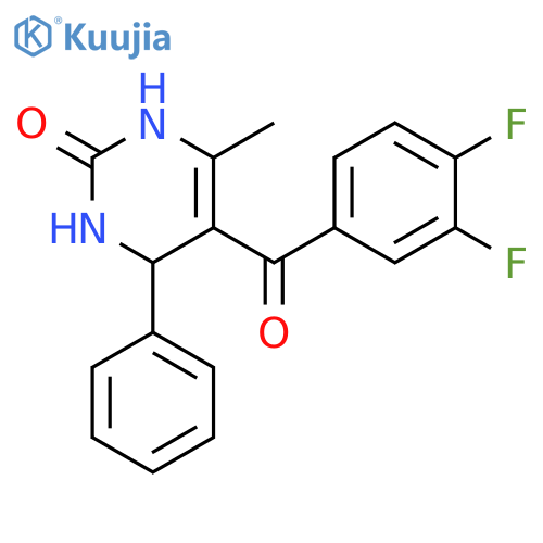 2(1H)-Pyrimidinone,5-(3,4-difluorobenzoyl)-3,4-dihydro-6-methyl-4-phenyl- structure