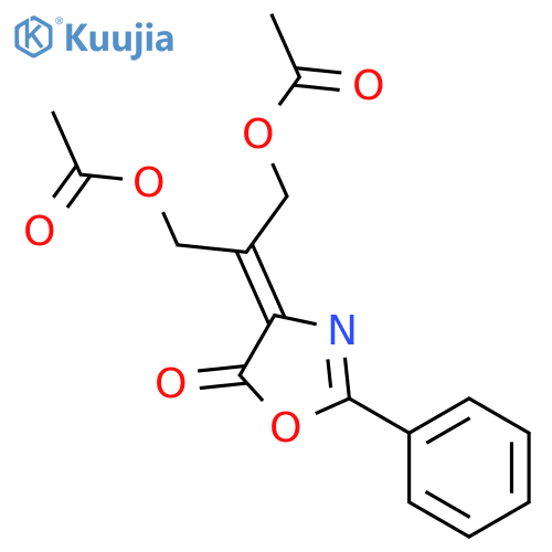 2-(5-oxo-2-phenyl-1,3-oxazol-4(5H)-ylidene)propane-1,3-diyl diacetate structure