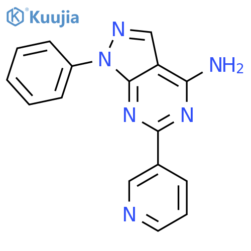 1H-Pyrazolo[3,4-d]pyrimidin-4-amine,1-phenyl-6-(3-pyridinyl)- structure