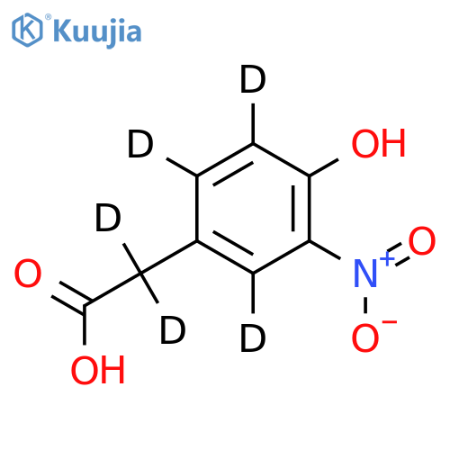 4-Hydroxy-3-nitrophenylacetic Acid-d5 (Major) structure