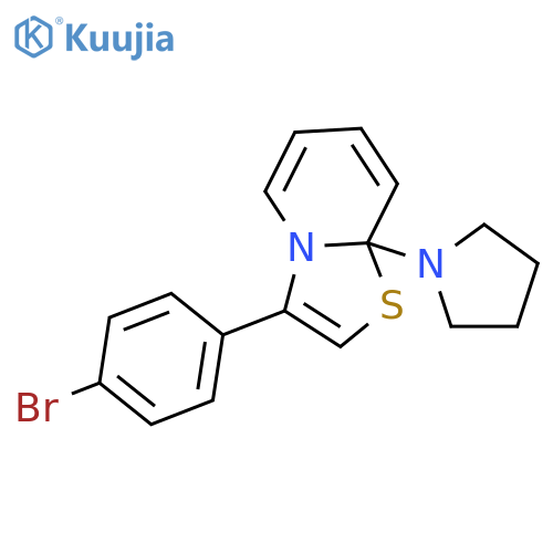8aH-Thiazolo[3,2-a]pyridine, 3-(4-bromophenyl)-8a-(1-pyrrolidinyl)- structure