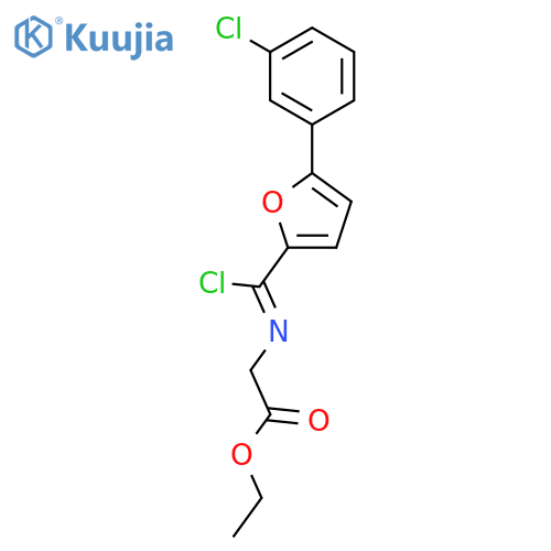 Glycine, N-[chloro[5-(3-chlorophenyl)-2-furanyl]methylene]-, ethyl ester structure