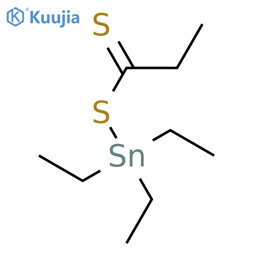 Stannane, triethyl[(1-thioxopropyl)thio]- structure