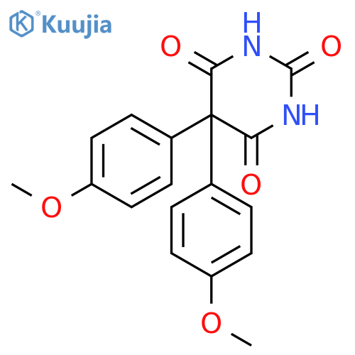 2,4,6(1H,3H,5H)-Pyrimidinetrione, 5,5-bis(4-methoxyphenyl)- structure