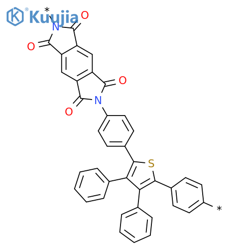 Poly[(5,7-dihydro-1,3,5,7-tetraoxobenzo[1,2-c:4,5-c']dipyrrole-2,6(1H,3H)-diyl)-1,4-phenylene(3,4-diphenyl-2,5-thiophenediyl)-1,4-phenylene] structure
