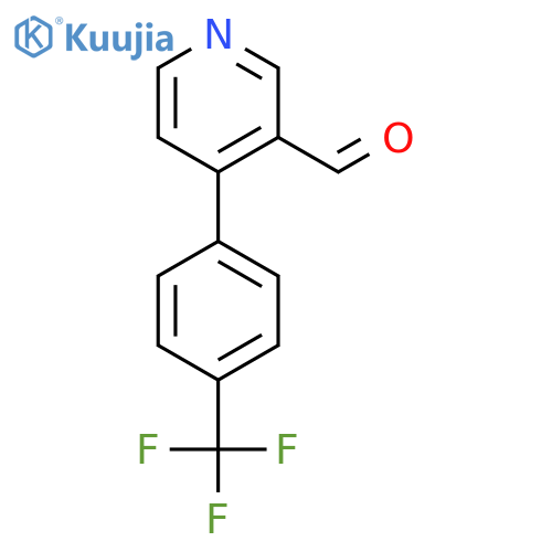 4-(4-(trifluoromethyl)phenyl)pyridine-3-carbaldehyde structure