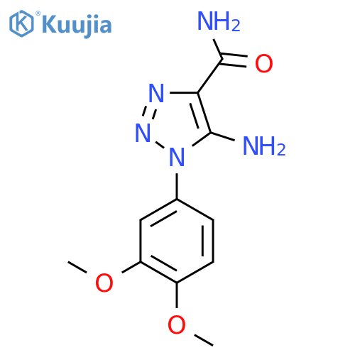 5-Amino-1-(3,4-dimethoxyphenyl)-1H-1,2,3-triazole-4-carboxamide structure
