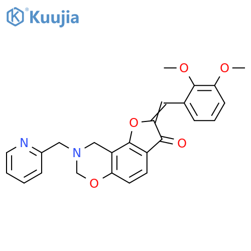 (4Z)-4-(2,3-dimethoxyphenyl)methylidene-12-(pyridin-2-yl)methyl-3,10-dioxa-12-azatricyclo7.4.0.0^{2,6}trideca-1,6,8-trien-5-one structure