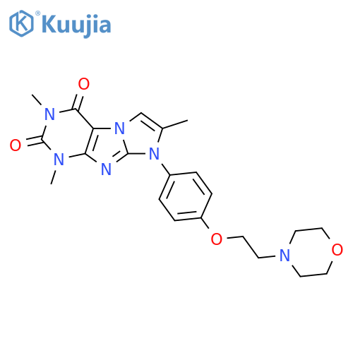 1,3,7-trimethyl-8-{4-2-(morpholin-4-yl)ethoxyphenyl}-1H,2H,3H,4H,8H-imidazo1,2-gpurine-2,4-dione structure