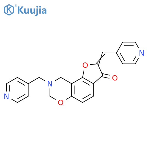 (4Z)-12-(pyridin-4-yl)methyl-4-(pyridin-4-yl)methylidene-3,10-dioxa-12-azatricyclo7.4.0.0^{2,6}trideca-1,6,8-trien-5-one structure