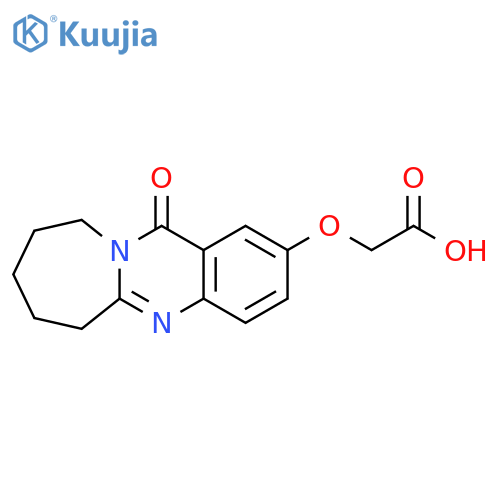 2-[(12-oxo-7,8,9,10-tetrahydro-6H-azepino[2,1-b]quinazolin-2-yl)oxy]acetic acid structure