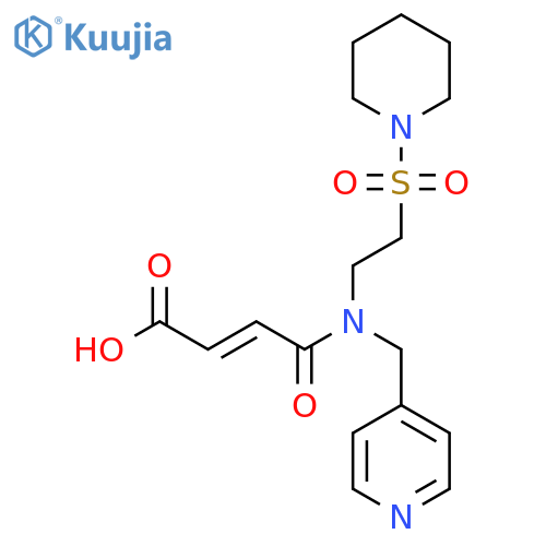 (2E)-4-Oxo-4-2-(piperidin-1-ylsulfonyl)ethyl-(pyridin-4-ylmethyl)aminobut-2-enoic acid structure