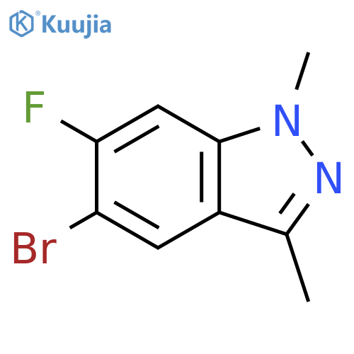 5-bromo-6-fluoro-1,3-dimethyl-1H-indazole structure