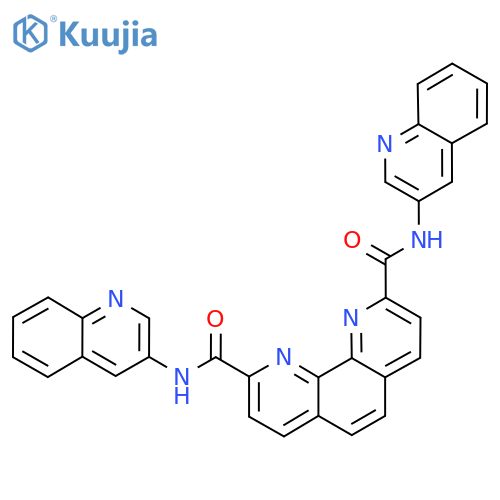 1,10-Phenanthroline-2,9-dicarboxamide, N2,N9-di-3-quinolinyl- structure