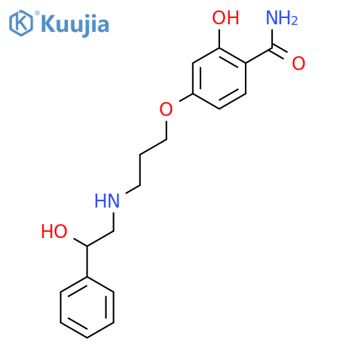 Benzamide, 2-hydroxy-4-[3-[(2-hydroxy-2-phenylethyl)amino]propoxy]- structure