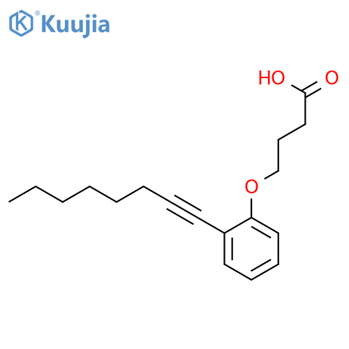 Butanoic acid, 4-[2-(1-octynyl)phenoxy]- structure