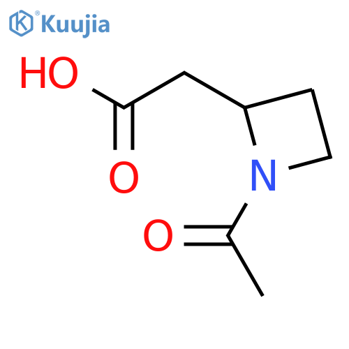 2-Azetidineacetic acid,1-acetyl- structure