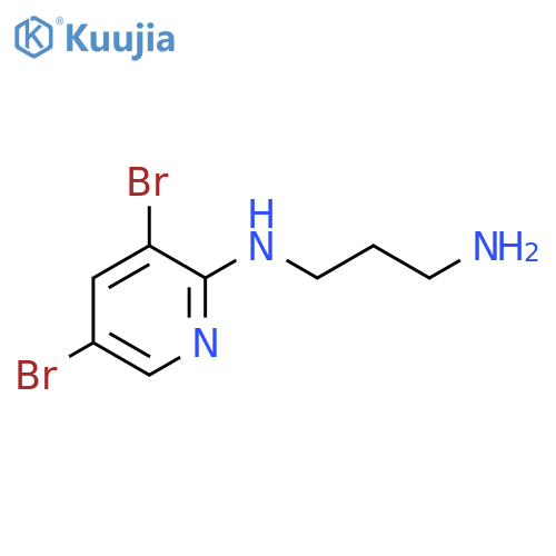 N1-(3,5-dibromopyridin-2-yl)propane-1,3-diamine structure