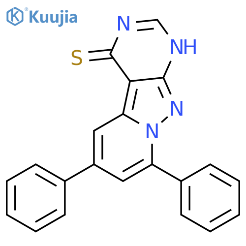 Pyrido[1',2':1,5]pyrazolo[3,4-d]pyrimidine-4(1H)-thione, 6,8-diphenyl- structure