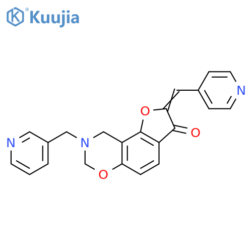 (4Z)-12-(pyridin-3-yl)methyl-4-(pyridin-4-yl)methylidene-3,10-dioxa-12-azatricyclo7.4.0.0^{2,6}trideca-1,6,8-trien-5-one structure