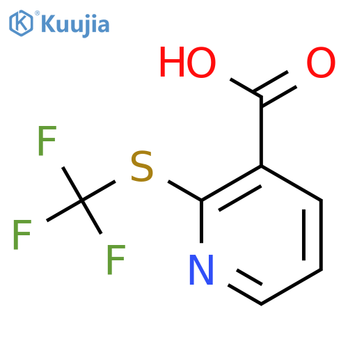 2-(trifluoromethyl)sulfanylpyridine-3-carboxylic acid structure