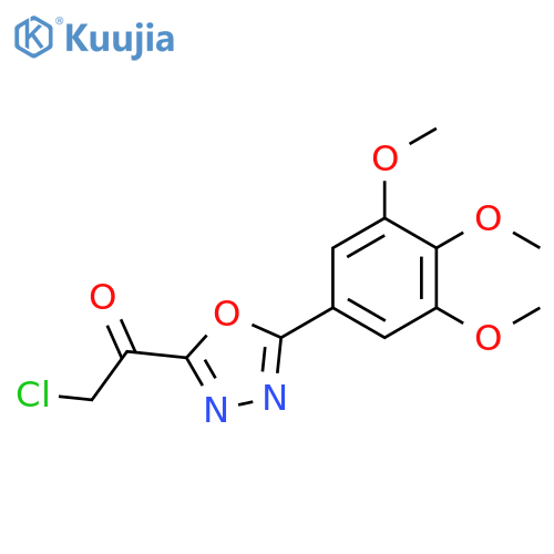2-chloro-1-5-(3,4,5-trimethoxyphenyl)-1,3,4-oxadiazol-2-ylethan-1-one structure
