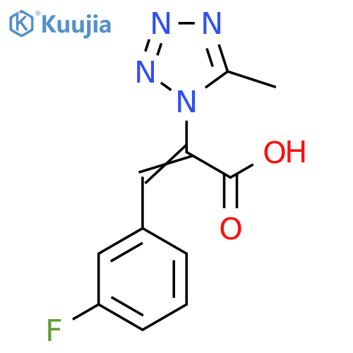 3-(3-Fluorophenyl)-2-(5-methyl-1H-1,2,3,4-tetrazol-1-yl)prop-2-enoic acid structure