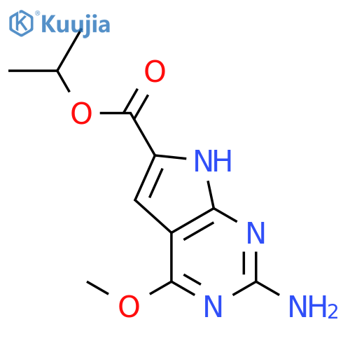 propan-2-yl 2-amino-4-methoxy-7H-pyrrolo2,3-dpyrimidine-6-carboxylate structure