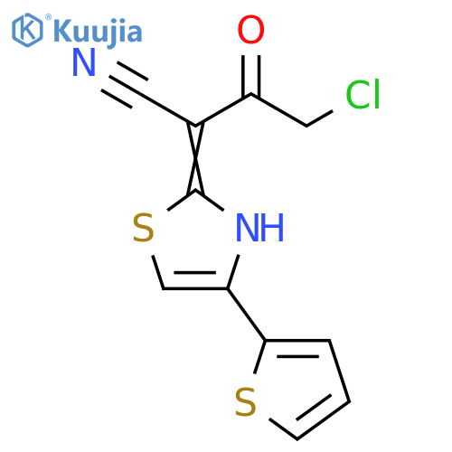 4-Chloro-3-oxo-2-4-(thiophen-2-yl)-2,3-dihydro-1,3-thiazol-2-ylidenebutanenitrile structure