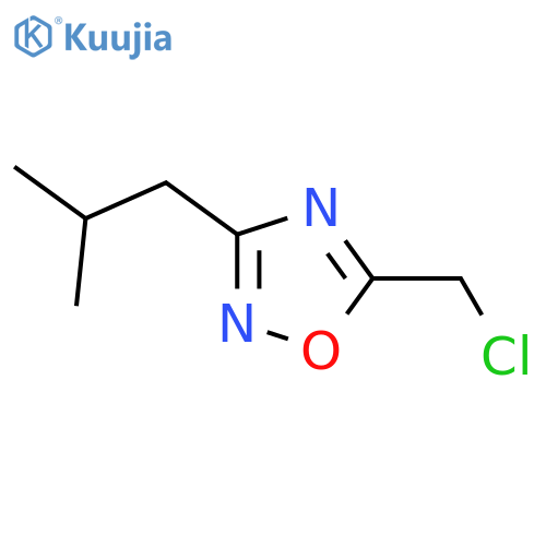 5-(chloromethyl)-3-(2-methylpropyl)-1,2,4-oxadiazole structure